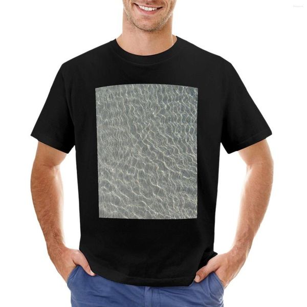 Erkek Polos Plajı Okyanus Su Dalgaları Kum T-Shirt Gömlekleri Grafik Tees Düz Erkek T Günlük Şık