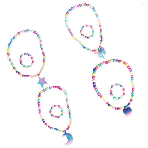 Link pulseiras 8x pulseira conjunto feminino suprimentos kit de jóias linda menina acessórios estilo dos desenhos animados doce presente de aniversário