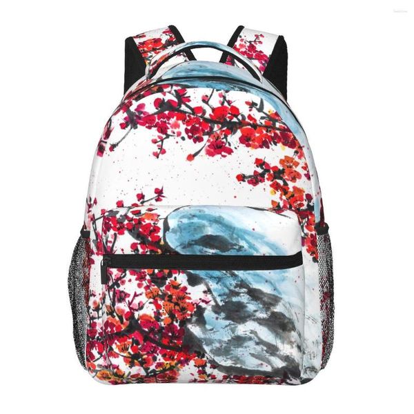 Zaino Donna Uomo Tradizione Giardino Fiori Viaggio Donna Borsa Uomo Laptop Libro