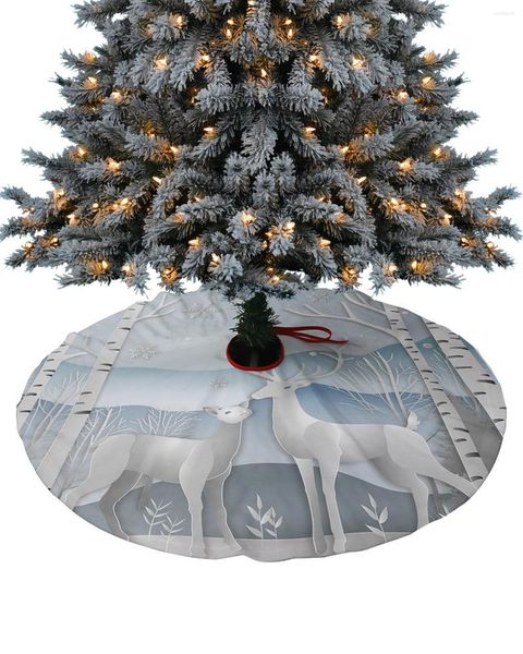 Gonna per albero modello decorazioni natalizie Natale per forniture domestiche Gonne rotonde Copertura della base