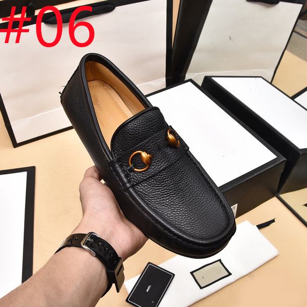 2023 Couro G Mocassins Mens Vestido Sapatos Pontiagudos Toe Crocodilo Padrão Couro Loafer Cabeça de Tigre Fivela Homens Designer Luxo Negócios Sapatilhas Tamanho 38-46