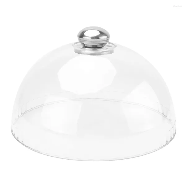 Conjuntos de louça Clear Dome Cake Cover Pan Plate Lid Microondas Splatter Guard para