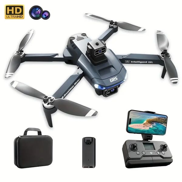 Drone X28 (grigio-blu) Quadricottero UAV Doppia fotocamera HD Batteria singola GPS Posizionamento del flusso ottico Evitamento intelligente degli ostacoli Connessione WIFI