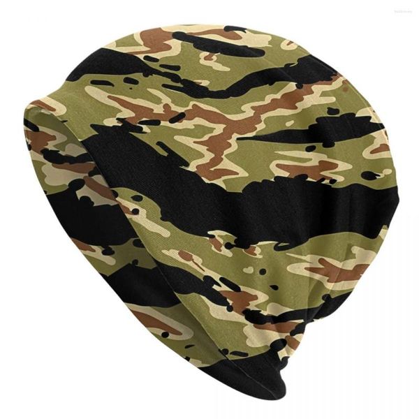 Berretti Vietnam Tiger Stripe Camouflage Pattern Berretti verdi Berretti Multicam Trota militare Camo Skullies Berretti Bonnet Homme Cappelli