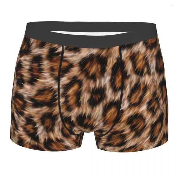 Unterhose Leopard Herren Boxershorts Muster Texturmalerei Hoch atmungsaktive Druckshorts Geburtstagsgeschenke