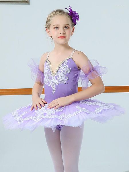 Bühnenkleidung Blaues professionelles Ballett-Tutu-Kleid Kind Rosa Prinzessin Ballerina Brithday Party Tanzkostüm Kinder Mädchen