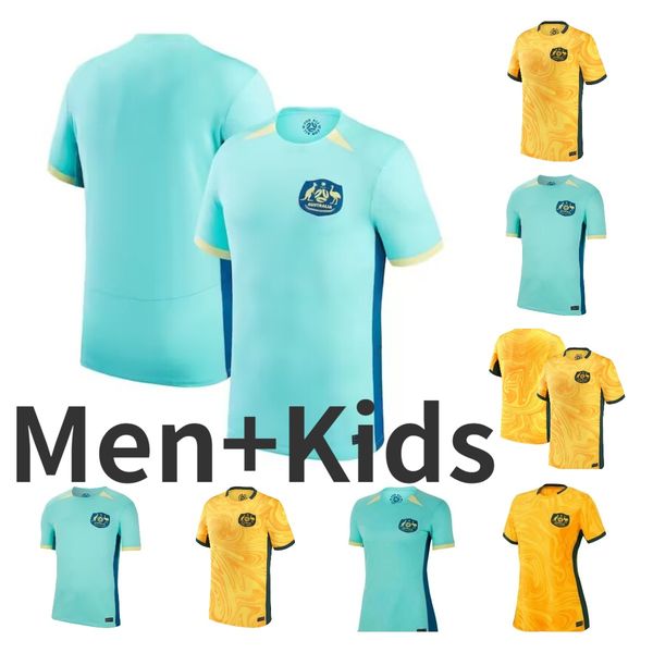 2023 2024 Austrália Mulheres National Team Soccer Jerseys Cooney-Cross Hunt Wheeler Chidiac Gorry Vine Camisa de Futebol Homens Crianças Micah Carpenter Raso Camisetas de Futbol