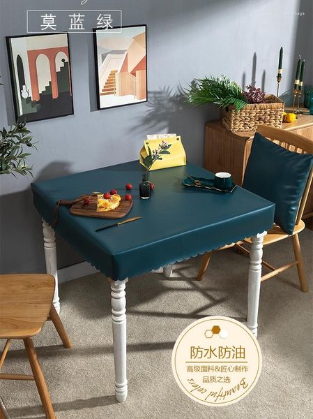 Toalha de mesa impermeável resistente a óleo e cobertura de fogo Máquina Formahjong Toalha de mesa de couro à prova de poeira