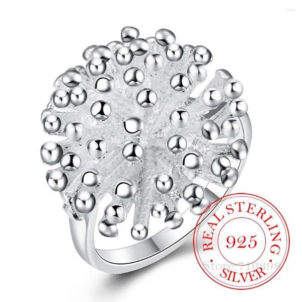 Cluster Anelli 925 Gioielli in argento sterling massiccio Fuochi d'artificio vintage per donna Uomo Taglia 6 7 8 9 10 Moda Anel De Prata Bijoux