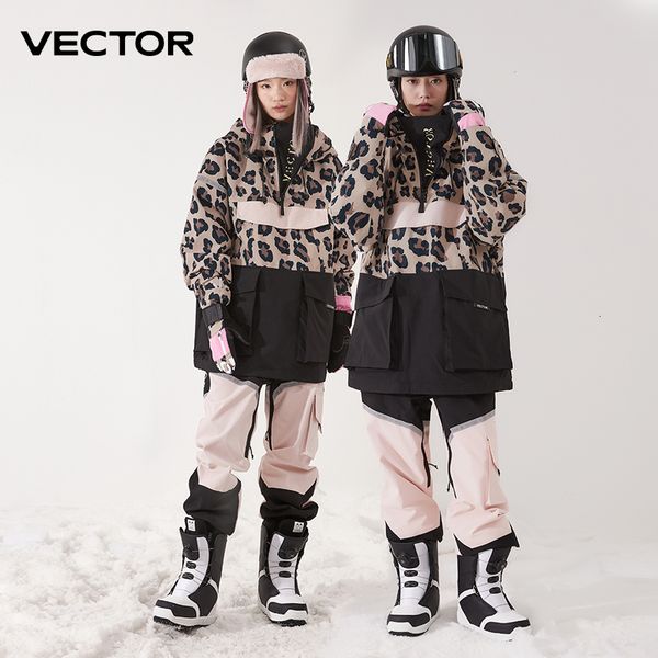 Tute da donna VECTOR Abbigliamento da sci Donna Uomo Maglione con cappuccio Tendenza riflettente Abbigliamento da sci Calore addensato e impermeabile Attrezzatura da sci Tuta da sci Donna 230901