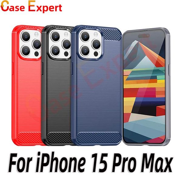 Custodie per telefoni TPU con struttura in fibra di carbonio per iPhone 15 Pro Max LG Stylo 7 Harmony 4 Velvet Pixel 8 Samsung Note 20 S24 Plus Ultra Moto G Play