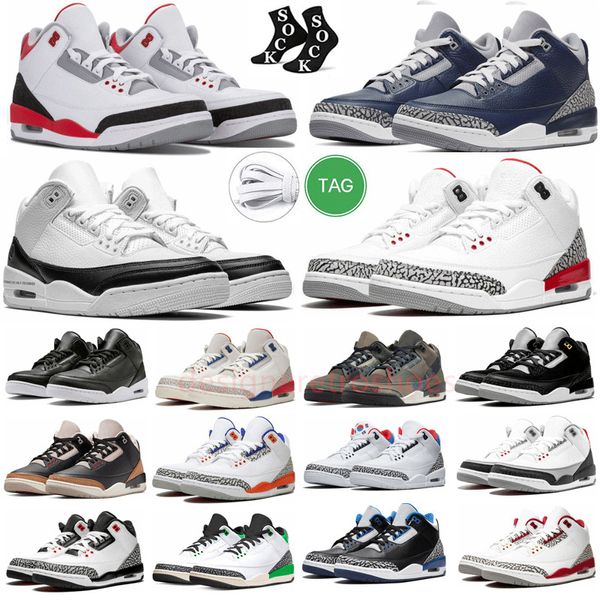 Scarpe da basket Uomo Donna 3 3s A Ma Maniere Wizards UNC Fire Cardinal Rosso Nero Bianco Cemento reinventato Dark Mocha Racer Blu Lucky Green Mens Designer Sneakers