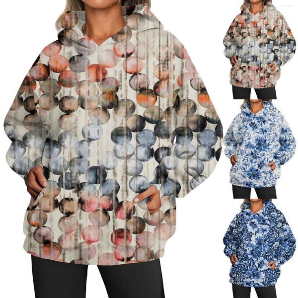 Kadın Hoodies Retro Yağlı Boya Baskı Gevşek Büyük Boyu Bayanlar Günlük Pamuk Tunikleri Gömlek Kadın Yaz Elbiseleri 4x