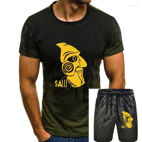 Мужские спортивные костюмы Американский фильм ужасов «Пила» Мужская футболка с принтом Хлопковая футболка с коротким рукавом