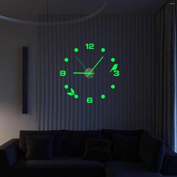 Duvar Saatleri 3D DIY Saat Çıkarmaları Els Oturma Odası Banyo Yemek Ofis için 40cm Dekorasyonlar