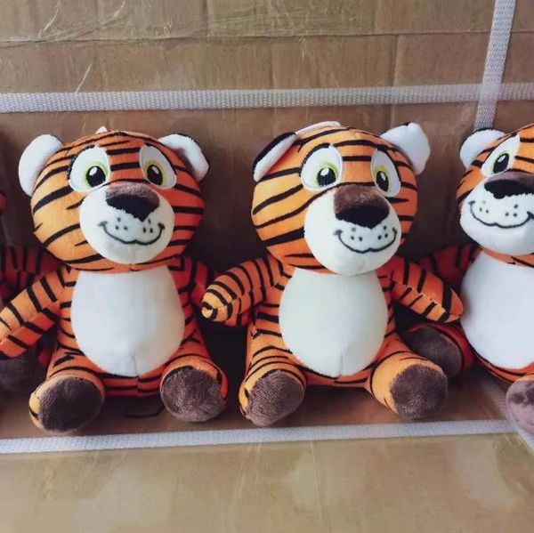 18cm adorável tigre boneca de pelúcia tigre animais pluhs brinquedo criativo bonecas de pelúcia presente de aniversário das crianças