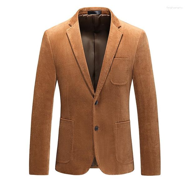 Männer Anzüge Cord Blazer Männer Marke Jacke Mode Dünne Beiläufige Mäntel Hübsche Masculino Business Jacken Baumwolle Tops