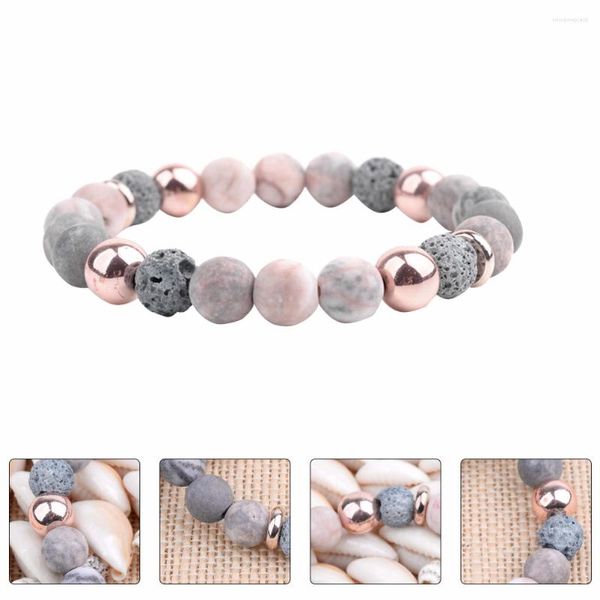 Charm-Armbänder, Naturstein-Armband, vulkanische Damenmode, Perlen, Handkette, zart, trendig
