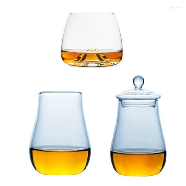 Bicchieri da vino di alta qualità 135-245 ml Whisky Vodka Sake Prendendo una tazza di vetro con coperchio in cristallo senza piombo S Bicchieri