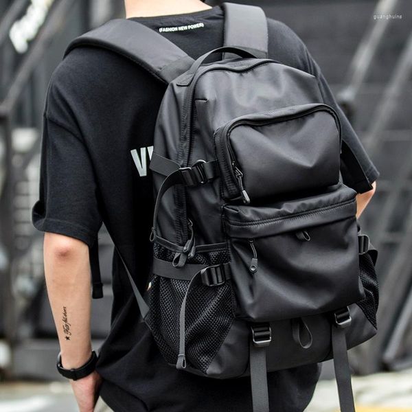 Schultaschen verkaufen sich gut. Lässiger Street-Style-Rucksack für Männer, große Kapazität, 17-Zoll-Laptop, Reisetasche, Universitäts- und College-Schultasche