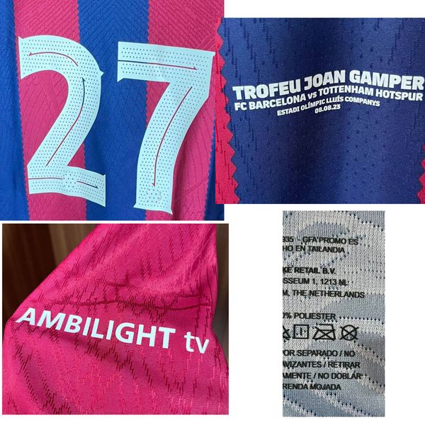 American College Football Wear Match Worn Player Issue 2023 TROFEU JOAN GAMPER Maillot LEWANDOWSKI GAVI PEDRI Shirt Tuta da calcio Traje de futbol Jersey