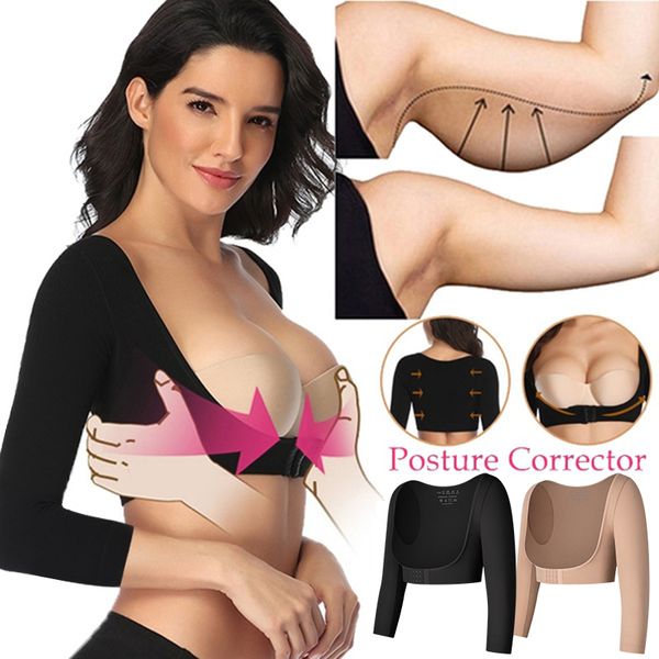 Cintura barriga shaper superior braço shaper pós mais magro compressão mangas postura corrector tops shapewear para mulheres emagrecimento colete 230901