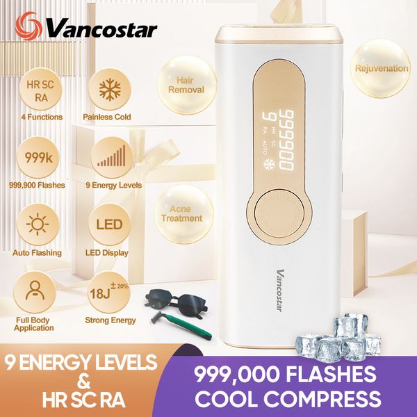 Epilatore Vancostar Laser Depilazione 999900 Flash Cool Ringiovanimento Trattamento dell'acne per la casa Bikini Trimmer IPL Epilatore Dispositivo di bellezza 230901