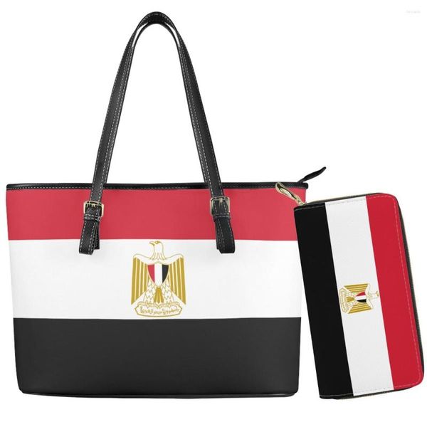 Abendtaschen Ägypten-Landflaggenmuster Frau Handtasche Geldbörse Bequeme Stofftasche für Liebhaber Freunde Kinder Männer Geschenk