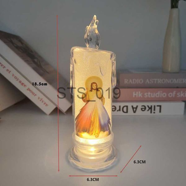 Outros itens de beleza de saúde Eletrônica sem chama LED Devocional Oração Velas Luz Decoração Religiosa Jesus Virgem Cristo Vela Lâmpada Romântica Tealight X0904