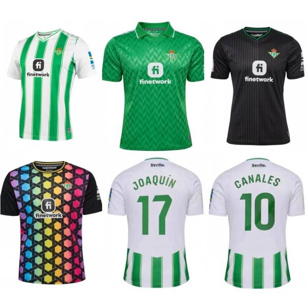 202324 Мужские футболки Real Betis Soccer Jerseys 2024 Isco Saltimira Joaquin Fekir Biglesias Рубашка мужская Aguardado Aitor r Вратарь GK Футбольная форма Детский комплект