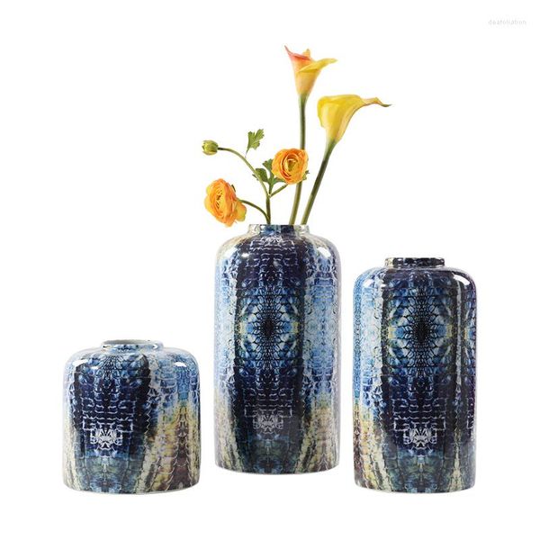 Vasos vaso de cerâmica sala de estar estudo mesa de chá decorações designer decoração suave ornamentos para nórdico