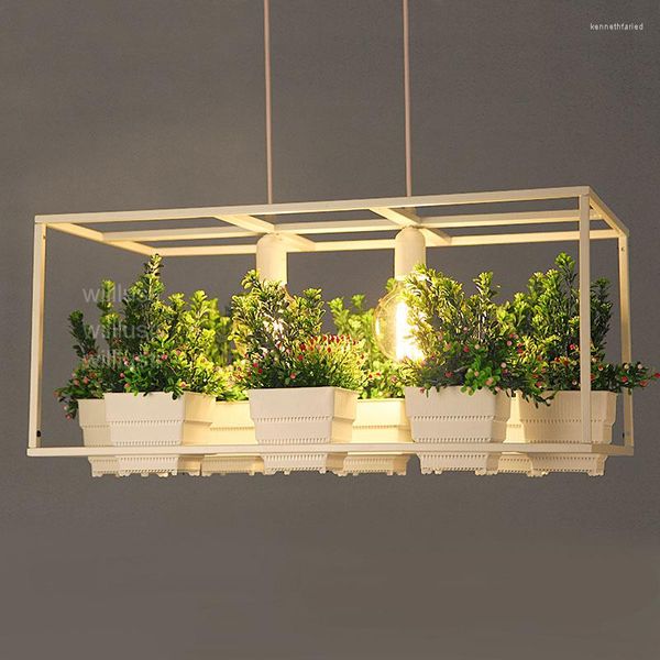 Pendelleuchten Willlustr Gartenlampe Modernes Design Beleuchtung Pastoral El Restaurant Nordic Mall Art Deco Blumenpendelleuchte