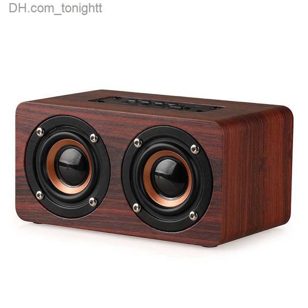 Alto-falantes portáteis PC Alto-falantes Bluetooth Computador Poderoso Telefone Bass Speaker Desktop Subwoofer Boombox Caixa de música sem fio de madeira Soundbar Q230904