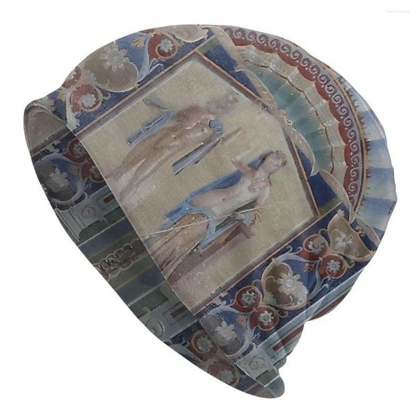 Berets Bonnet Chapéus Antigo Império Romano Homens Mulheres Chapéu Fino Mosaico Herculano Itália Quente Cap Design Skullies Beanies Caps
