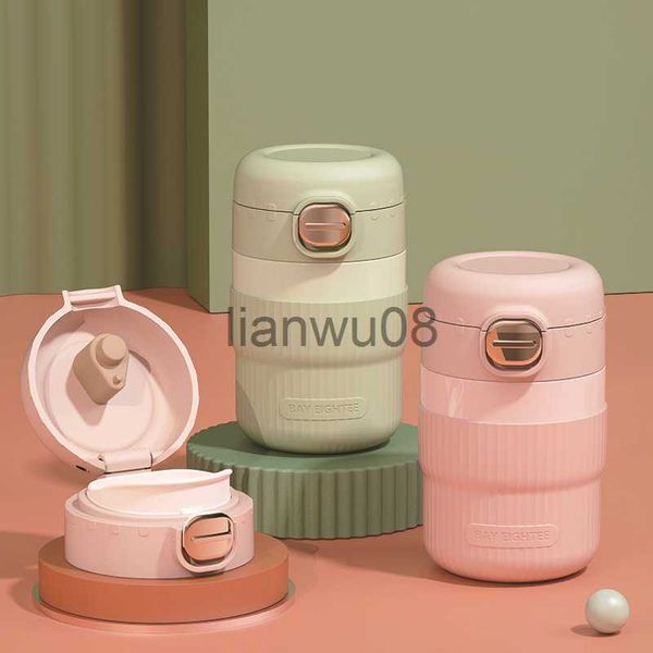 Tassen, Geschirr, Utensilien, Edelstahl 316, Bounce Kids, Vakuum-Thermosflasche, Damen-Mini-Thermobecher, Kaffeetasse, kleines Geschenk, Wasserbecher, Silikonhülle x0904