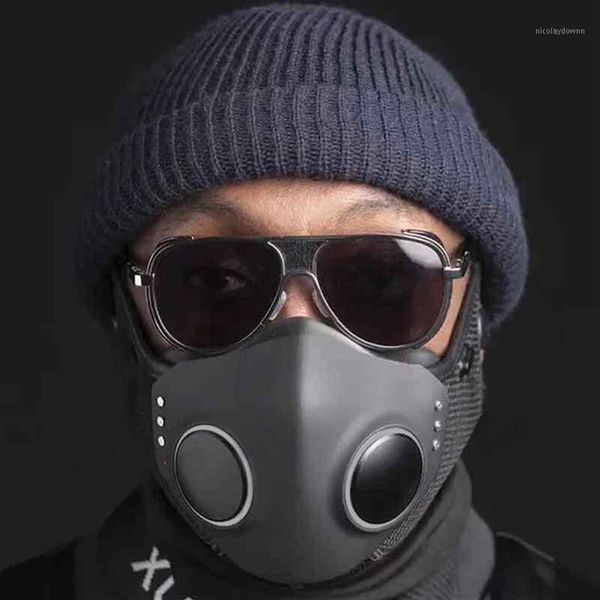 Другие товары для вечеринок Высокотехнологичные маски для лица Маска для взрослых Черная дышащая интегрированная защитная пыленепроницаемая одежда Hallowee285S