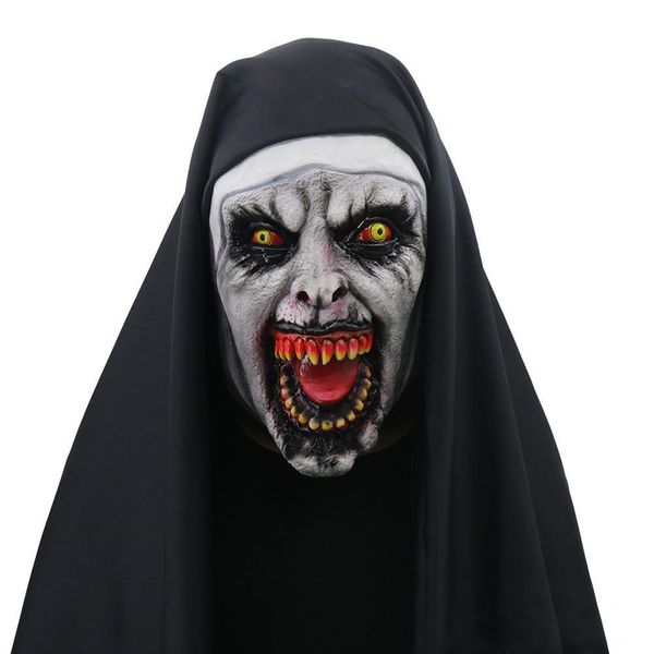 Maschere per feste Halloween Testa morta appesa Fantasma Teschio Horror Fancy Dress Suora Manichino in lattice Terrificare Volto femminile Copricapo Cosplay 230901