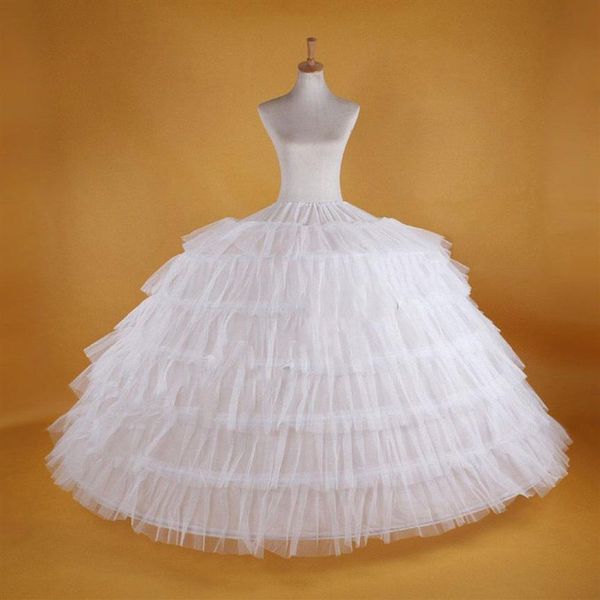 Büyük Beyaz Petticoats Süper Kabarık Balo Kupa Yetişkin Düğün Resmi Elbise Büyük 6 Hoops Uzun Crinoline New2482