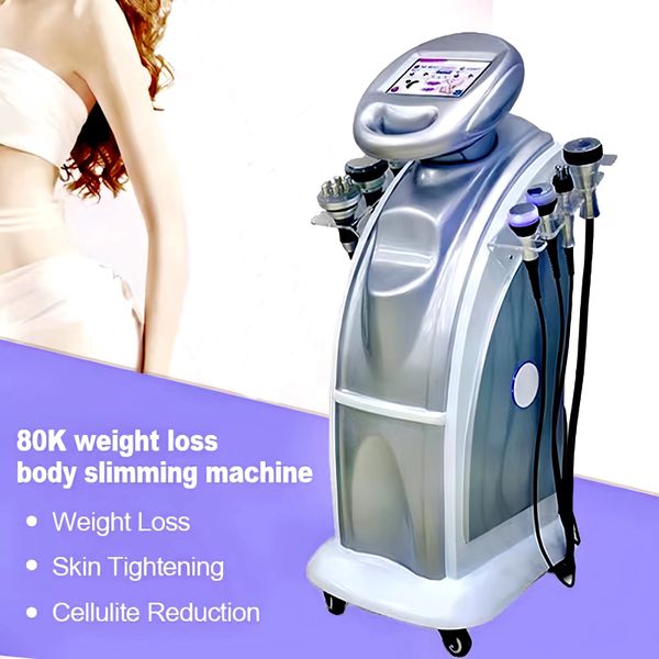 Multifunzionale 7 in 1 5D RF 80k Cavitazione Modellamento del corpo Liposuzione Microcorrente Vuoto Rimozione della cellulite Macchina per il contouring del corpo RF