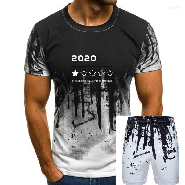 Herren-Trainingsanzüge „2023 ist immer noch besser als meine erste Ehe“-T-Shirt aus reiner Baumwolle, hochwertiges Tuch, Rundhalsausschnitt, weiche T-Shirts