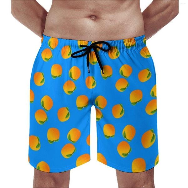 Pantaloncini da uomo Tavola estiva Arance brillanti Sport Surf Stampa di frutta Spiaggia personalizzata Divertente Costume da bagno ad asciugatura rapida Taglie forti 3XL