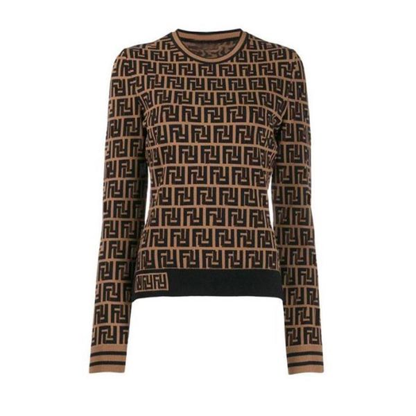 Herbst Damen Pullover Pullover Letrter Sweatshirts Stricken High End Jacquard Strickpullover Top Mäntel S M L299S