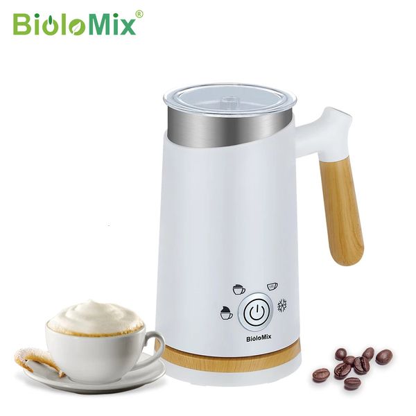 Other Kitchen Tools BioloMix Automatic and Cold Milk Frother Warmer for Latte Foam Maker Coffee Chocolates Cappuccino 230901