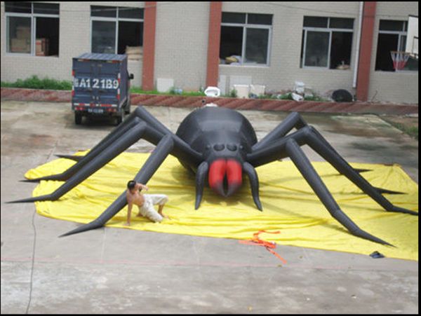 Decoração de festa 30ft aranha inflável feriado de Halloween com ventilador de alta qualidade NE 230901