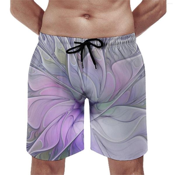 Pantaloncini da uomo Flower Art Gym Summer Modern Abstract Print Retro Board Pantaloni corti Sport maschili Surf Comodi bauli da spiaggia personalizzati