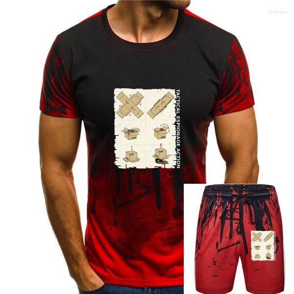 Мужские спортивные костюмы Metal Gear Solid Plan Tees Подростковые футболки в стиле хип-хоп 80-х годов Мужские футболки с короткими рукавами Скидка Уникальная одежда