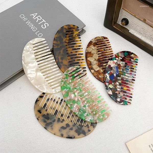 Fermagli per capelli Moda 11,8 cm a forma di U semicerchio colorato marmo all'ingrosso personalizzato lusso coreano pettini in acetato accessori