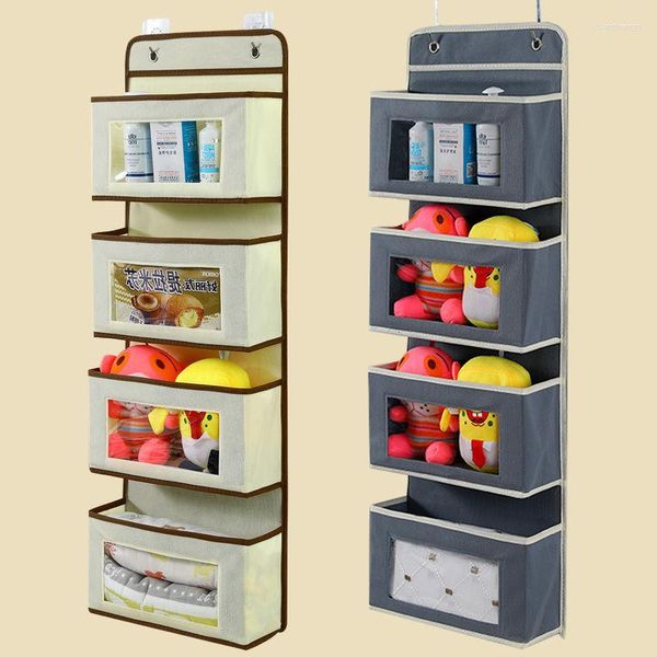 Caixas de armazenamento Porta Pendurada Bolsa Tecido de Parede Bolso Dormitório Artefato Casa