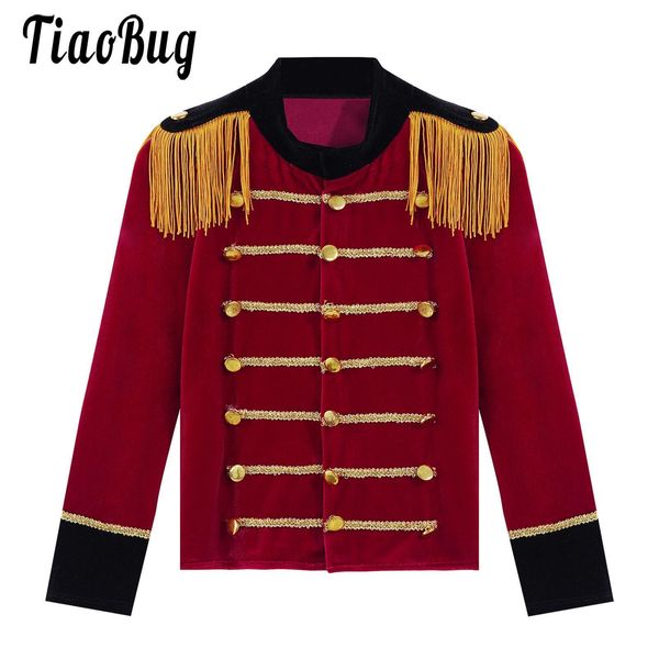 Jacken Kinder Jungen Zirkus Ringmaster Mantel Deluxe Royal Guard Kind Showman Cosplay Lange Ärmel Gentleman Kostüm Frack Jacke 230904