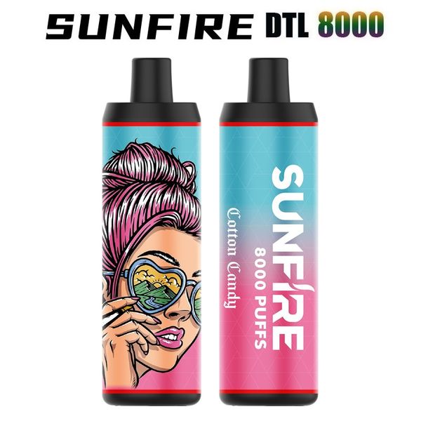 Original Sunfire Puff mehr als 6000 5000 Einweg-E-Zigarette Vape Vape Stift Mesh Spule 9K Puff 18ml Vorgefüllte Karren Vape Vape Big Puffs Großhandel Fabrikversorgung